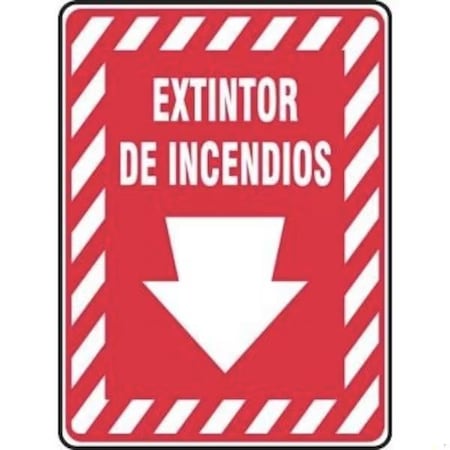 Accuform SAFETY SIGN FIRE EXTINGUISHER DOWN SHMFXG908XT SHMFXG908XT